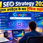 AI SEO Strategy 2026 representation showing digital marketing growth and search engine analytics