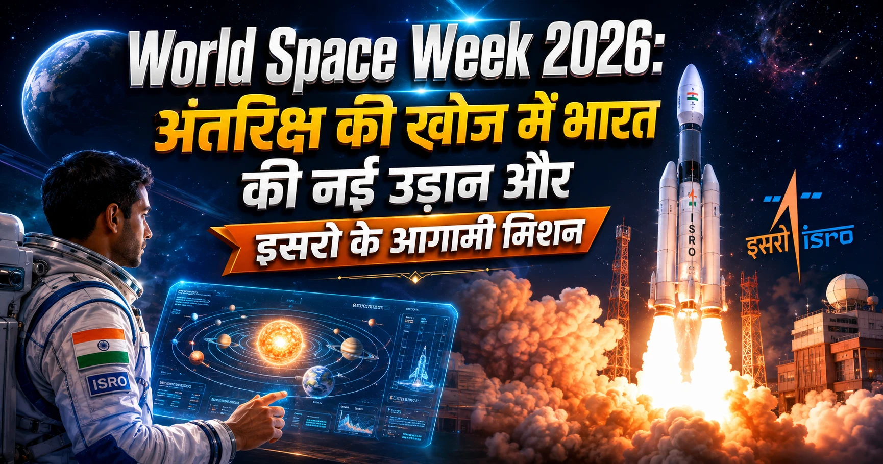 World Space Week 2026 के दौरान इसरो के रॉकेट और अंतरिक्ष अन्वेषण का शानदार दृश्य