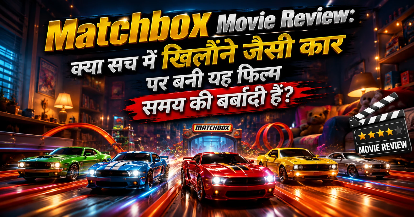 Matchbox Movie Review और फिल्म के मुख्य किरदारों का एक आकर्षक दृश्य